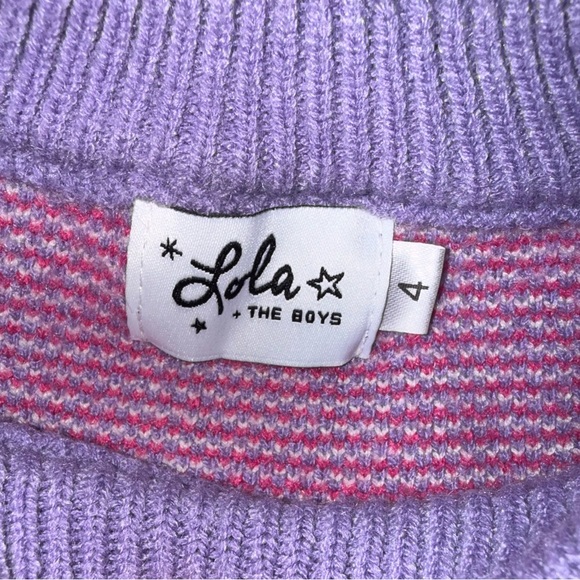 Lola and the boys ‘Loved' Crew Neck Sweater - Picture 2 of 3